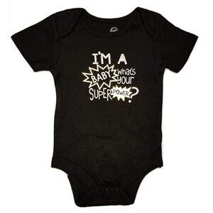 I'm a Baby What's Your Super Power? Baby One Piece Bodysuit Shirt 24 mos LH4319